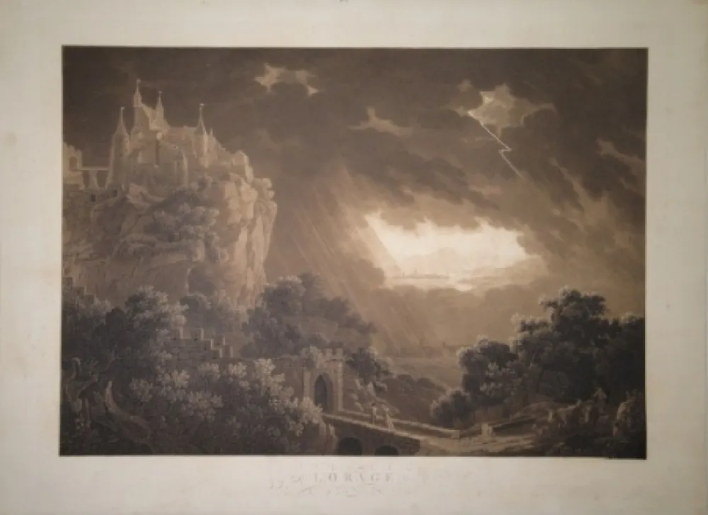 Aquatint Haldenwang - L’Orage