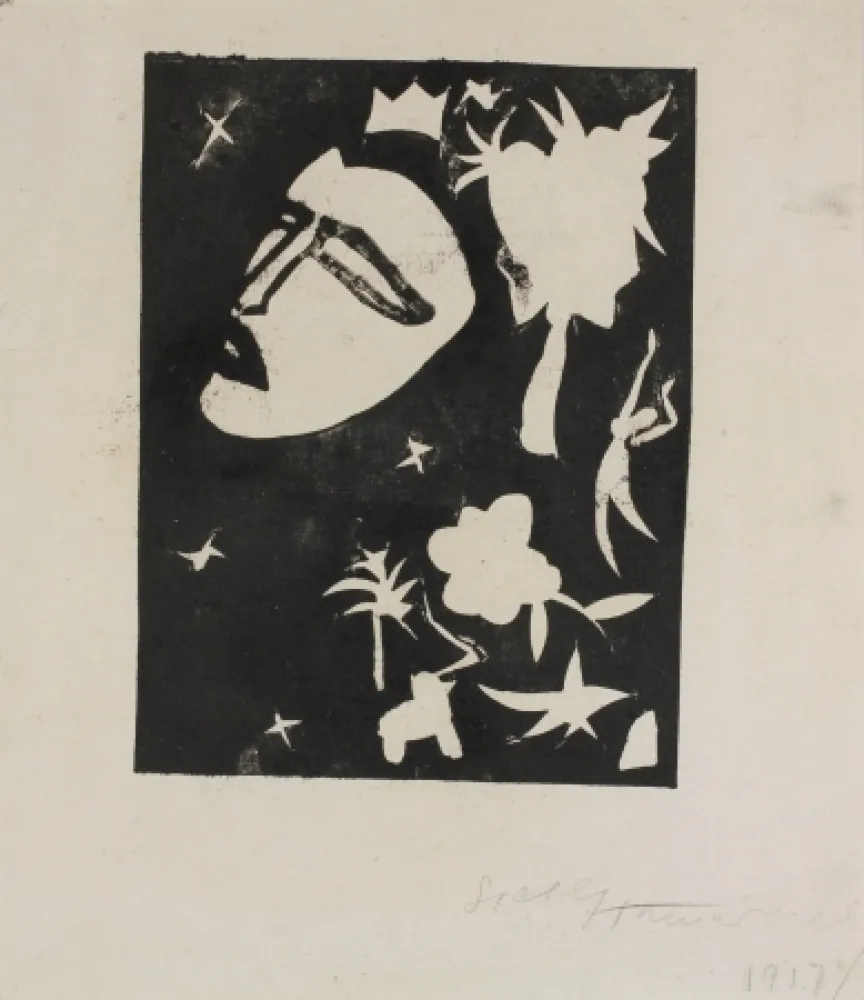 Houtsnede Hamerschlag - Maske (Mask)