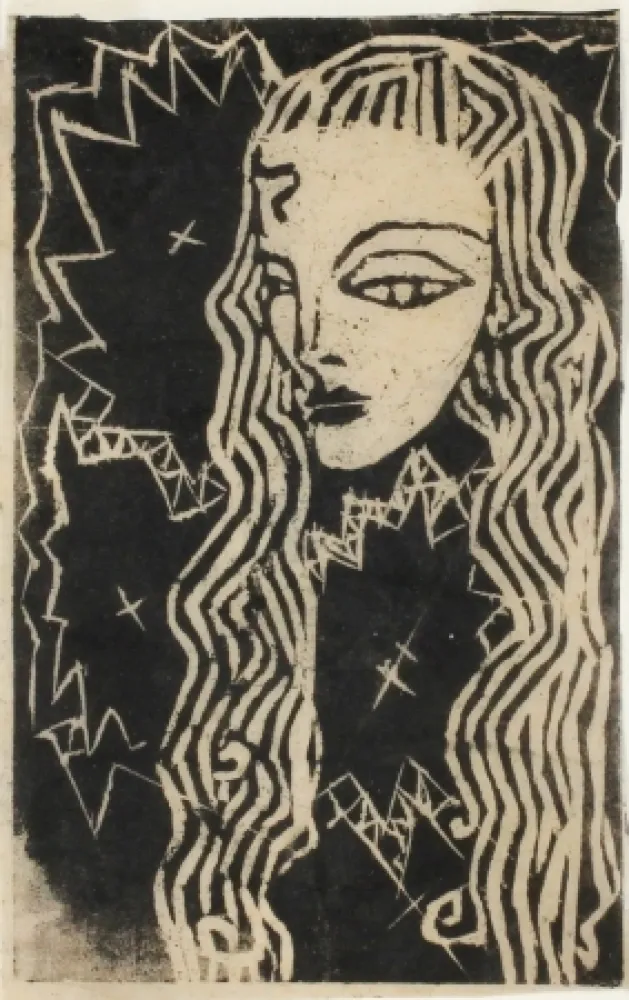 Houtsnede Hamerschlag - Portrait