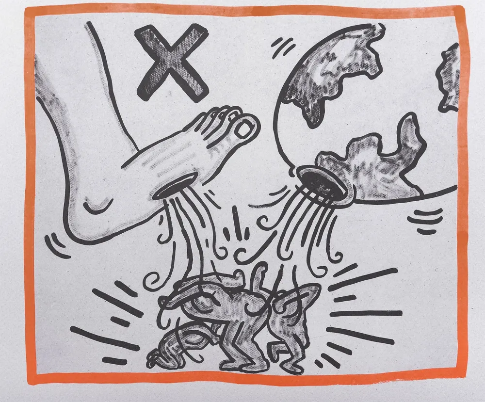 Lithografie Haring - Against all Odds, 1990
