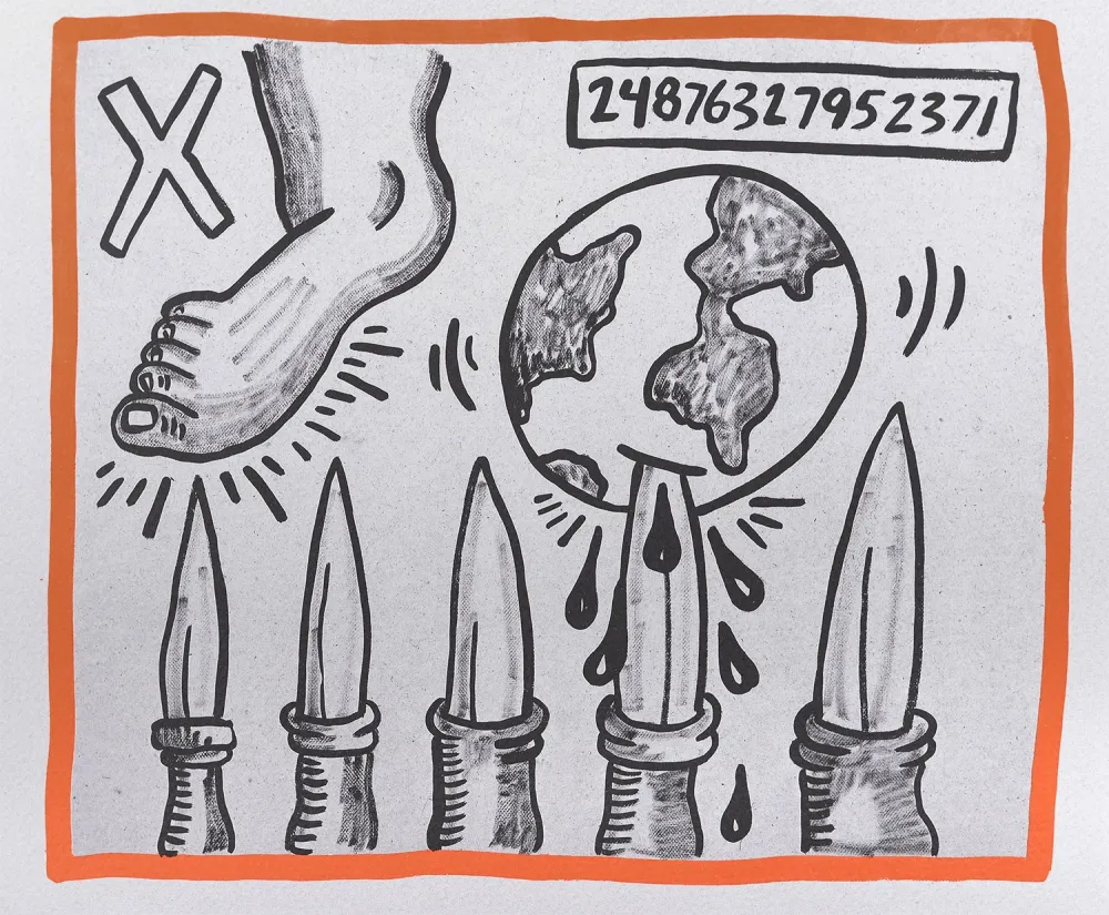 Lithografie Haring - Against all Odds, 1990