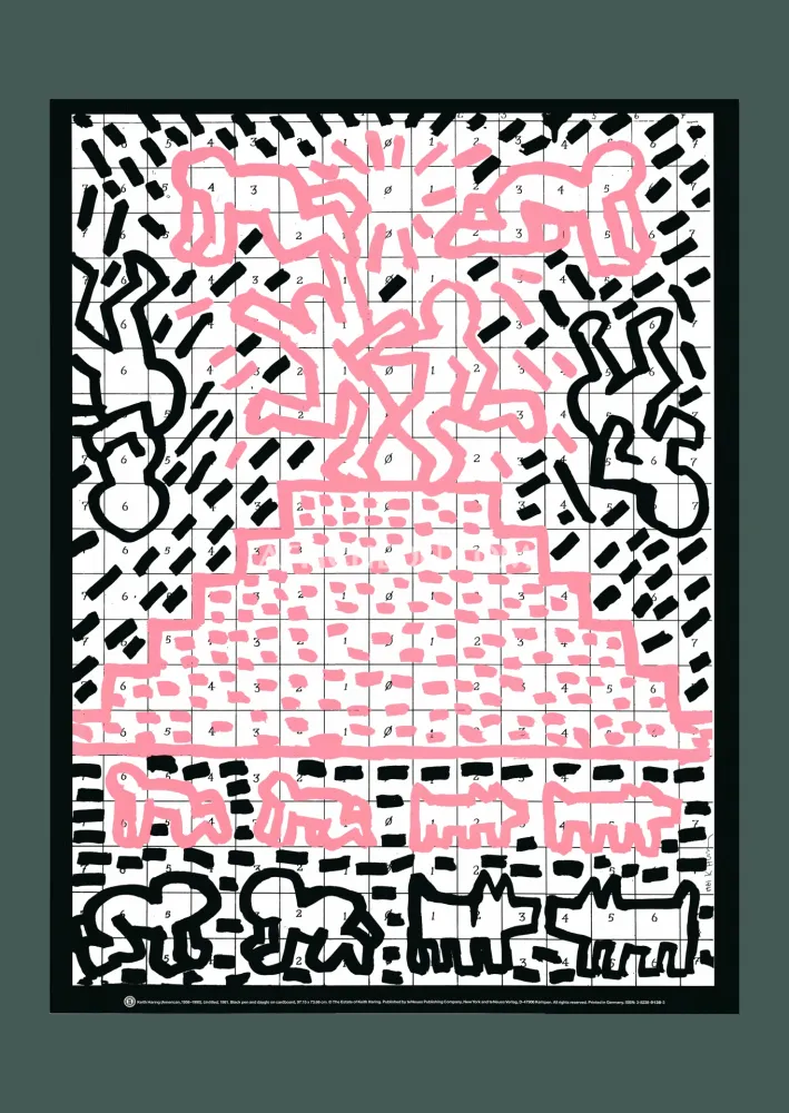 Lithografie Haring - Keith Haring: 'Pyramid' 1993 Offset-lithograph