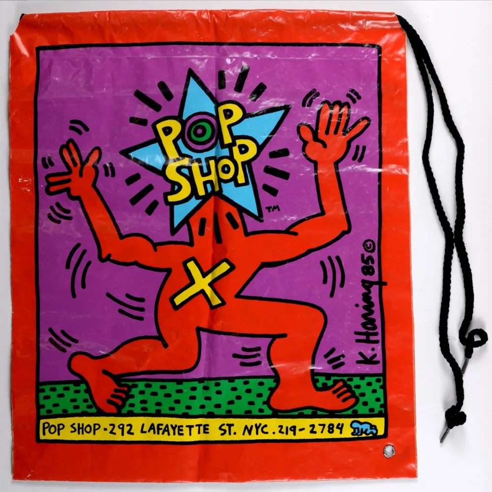 Zeefdruk Haring - Pop shop Bag, 1986 - Highly collectible!