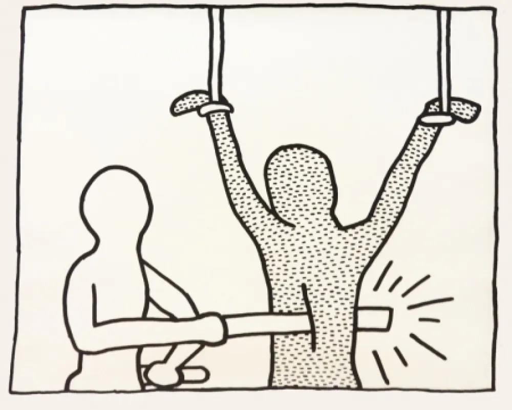 Zeefdruk Haring - The Blueprint Drawings #7