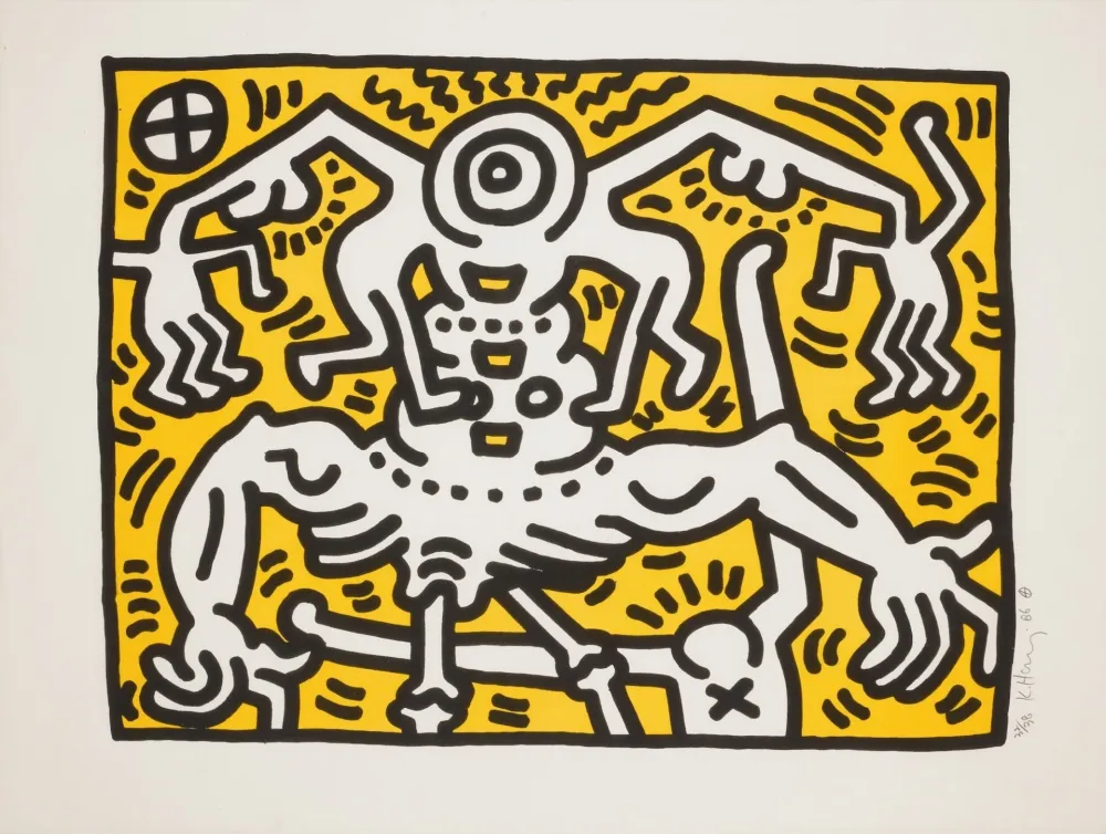 Lithografie Haring - Untitled