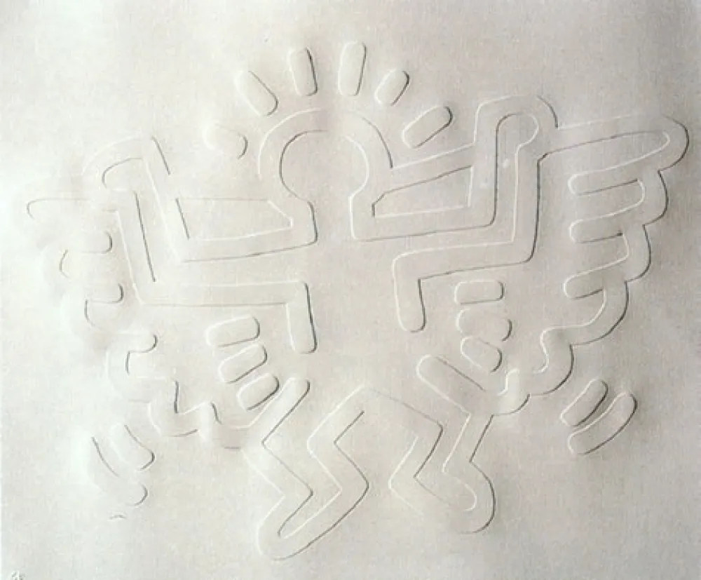 Zeefdruk Haring - White Icons : Angel