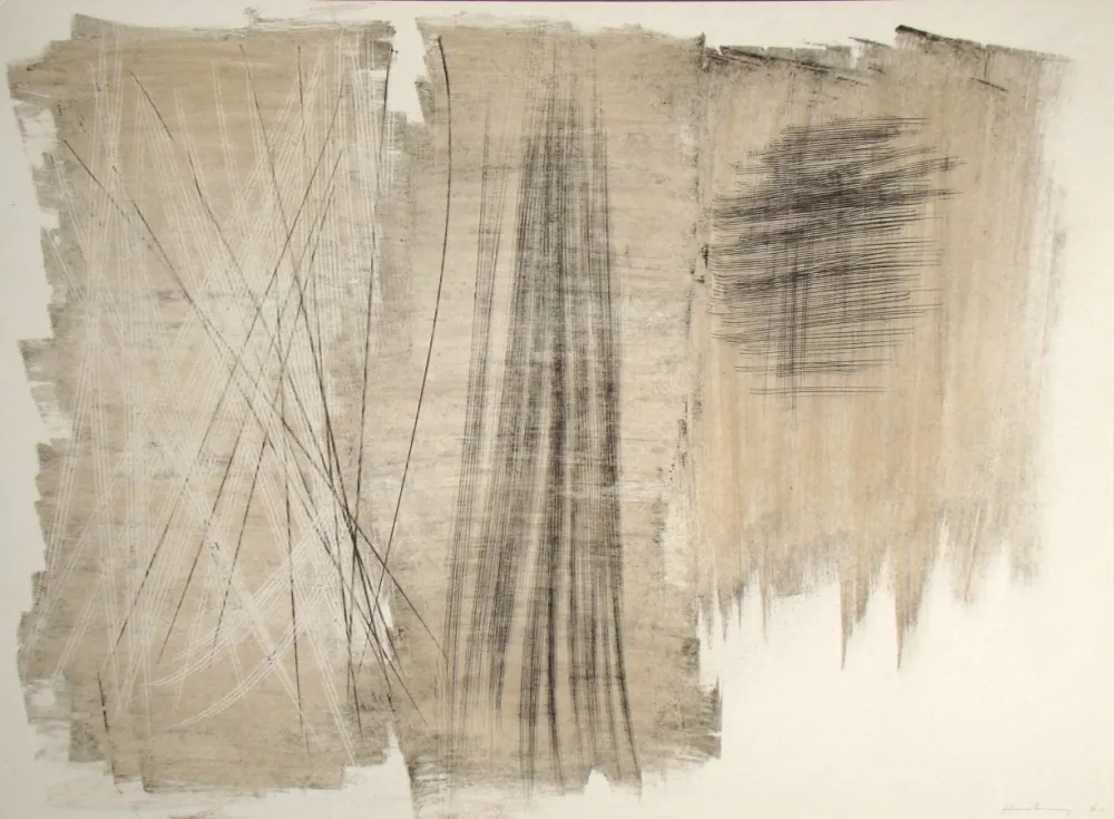 Lithografie Hartung - Pastel P. 1960-165