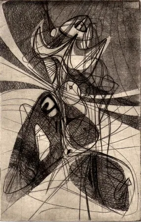 Ets Hayter - (Greeting card for 1946-47)