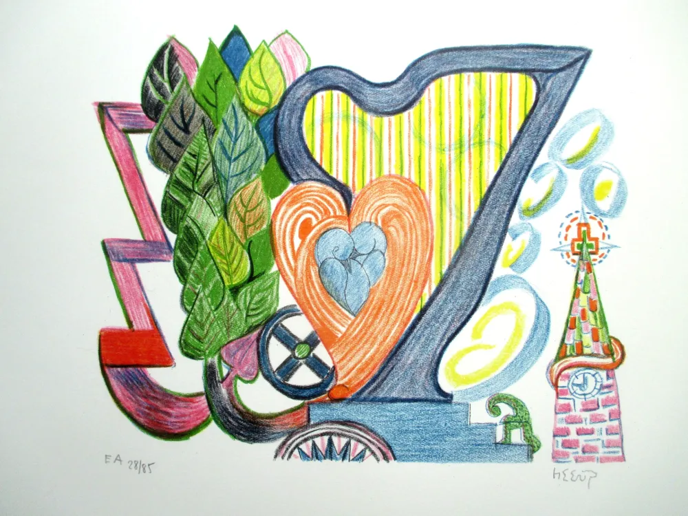 Lithografie Heerup - Hymn to Spring