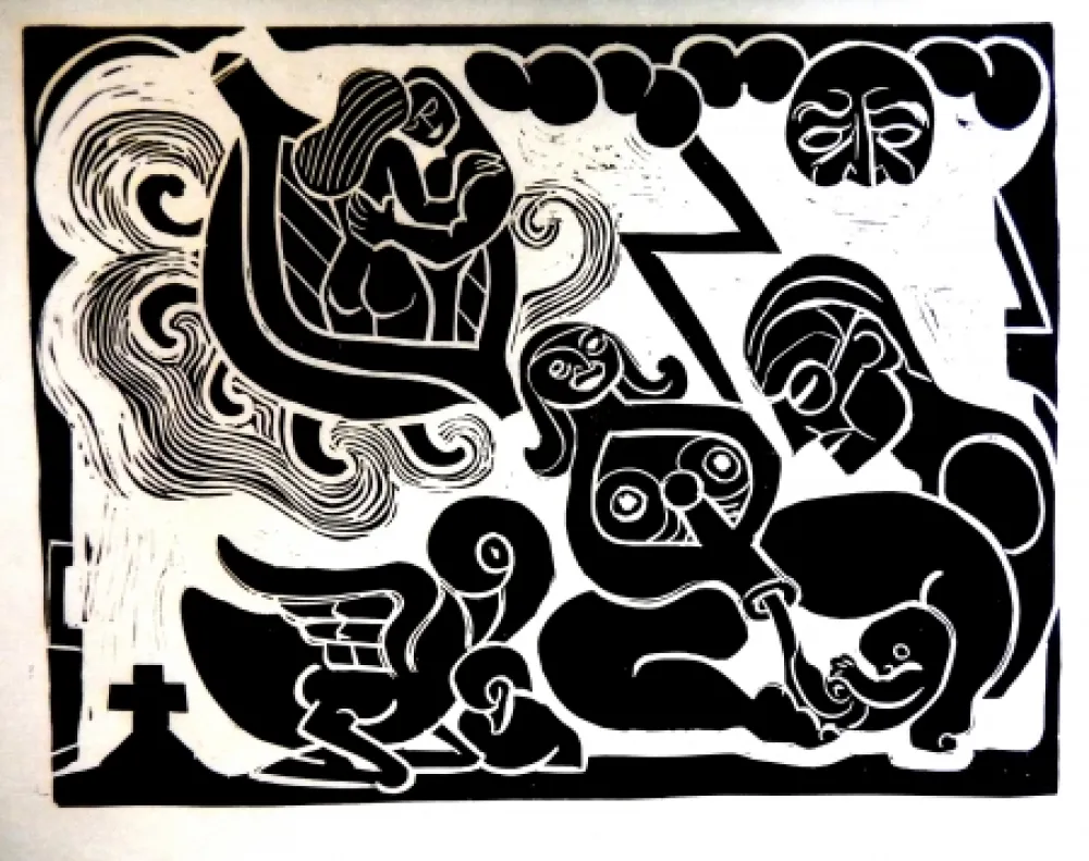 Linosnede Heerup - The Boat of Love