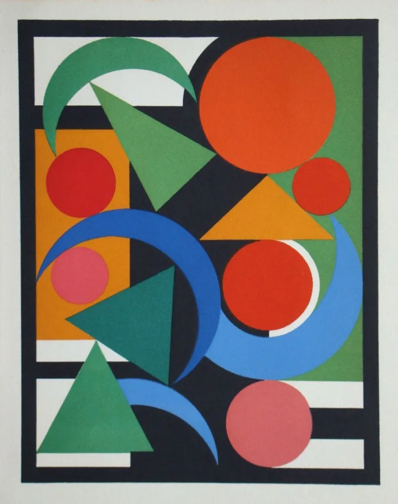 Zeefdruk Herbin - Composition sur le mot Oiseau