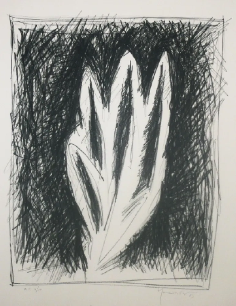 Lithografie Hernandez Pijuan - Feuille