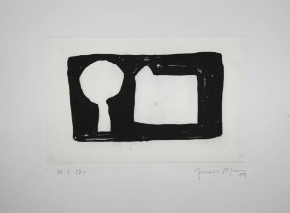 Aquatint Hernandez Pijuan - La morera i la casa