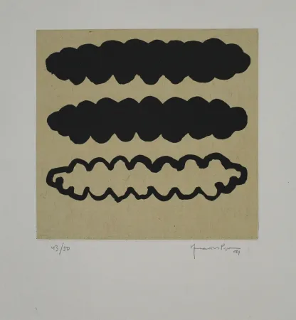 Aquatint Hernandez Pijuan - Núvols IV