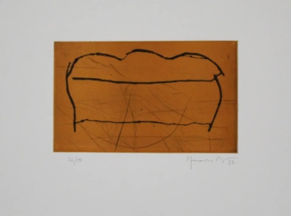 Ets En Aquatint Hernandez Pijuan - Ocre / Ochre