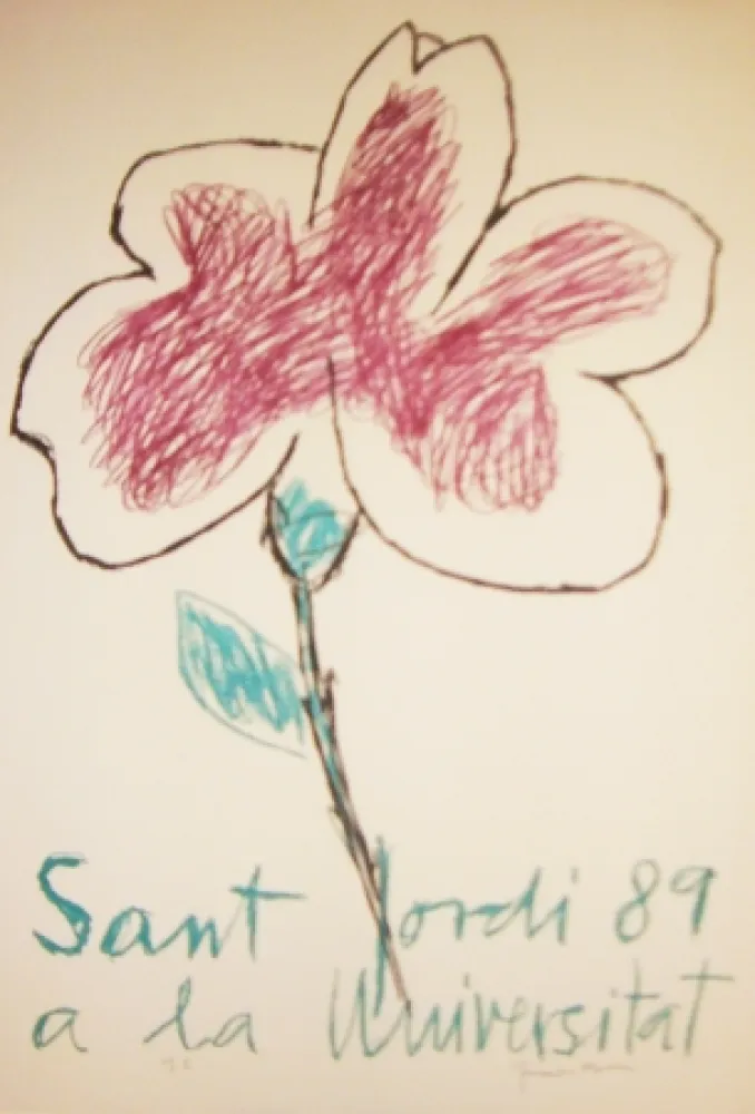 Lithografie Hernandez Pijuan - Sant Jordi 89 a la Universitat