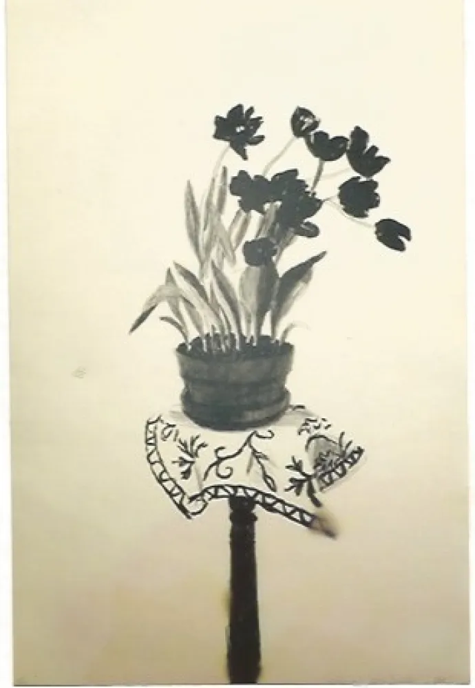 Lithografie Hockney - Black Tulips