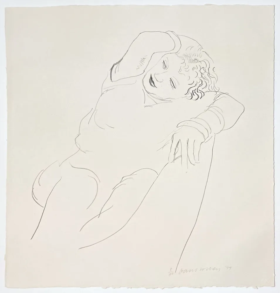 Lithografie Hockney - Celia Reclining