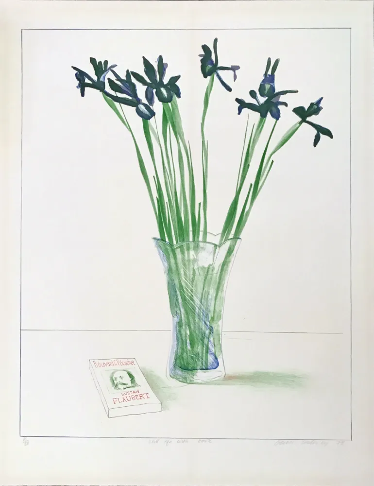 Lithografie Hockney - Still Life with Book