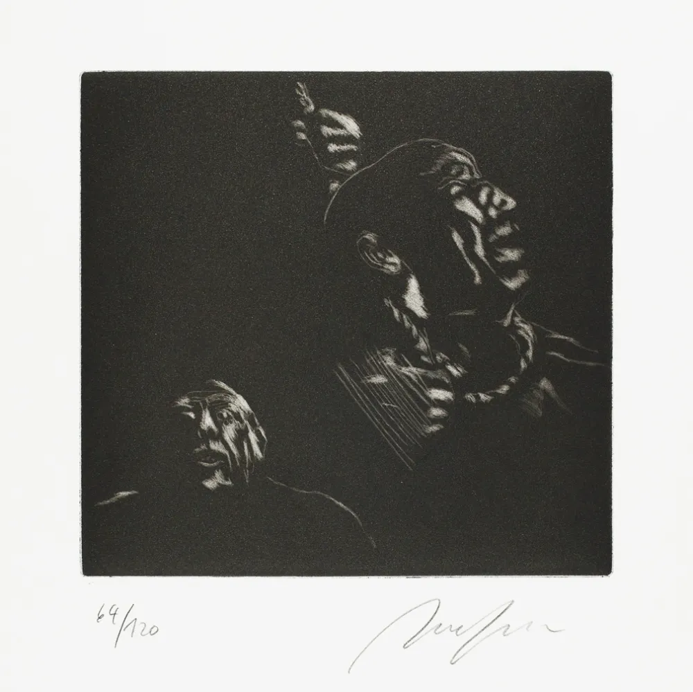 Aquatint Hrdlicka - Hinrichtung (Execution)