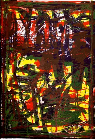 Lithografie Huftier - Clairière