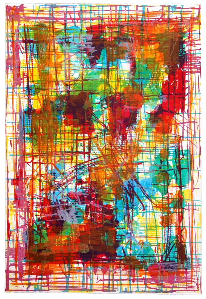 Lithografie Huftier - En pastel