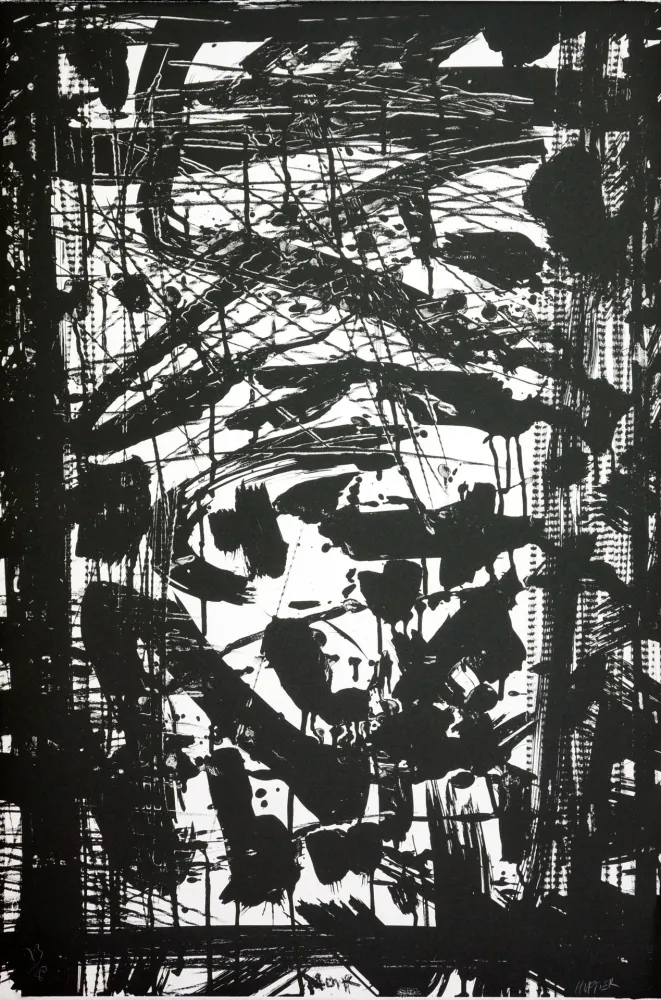 Lithografie Huftier - Noir