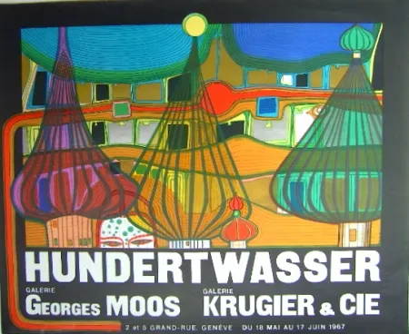 Lithografie Hundertwasser - L'Expulsion