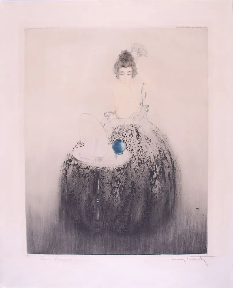 Ets Icart - Spanish Comb (Blue vanity) - Peigne Espagnol