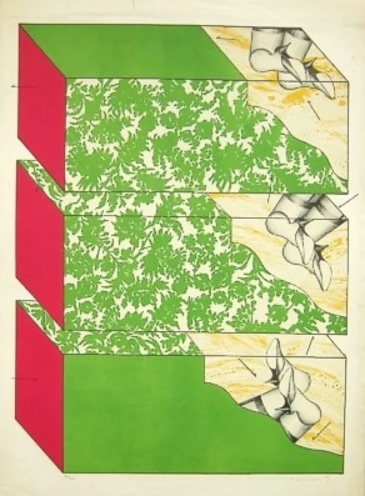 Lithografie Ikeda - Sky garden