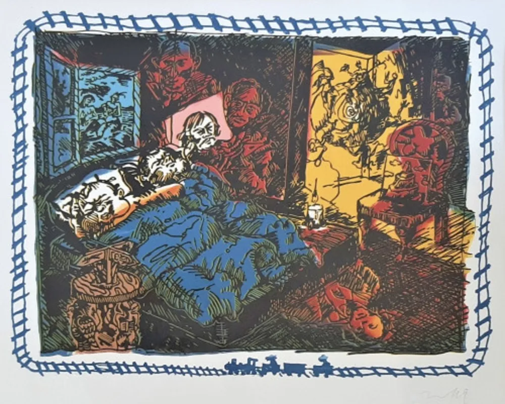 Linosnede Immendorff - Surrealistisches Tribunal