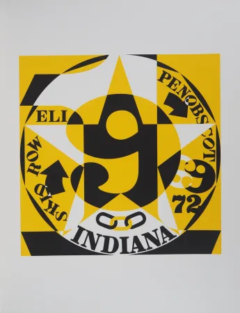 Zeefdruk Indiana - American Dream : Decade, Autoportrait 1969