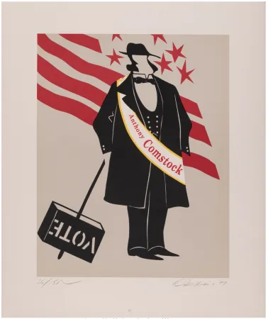 Zeefdruk Indiana - Anthony Comstock, 1977 - Hand-signed
