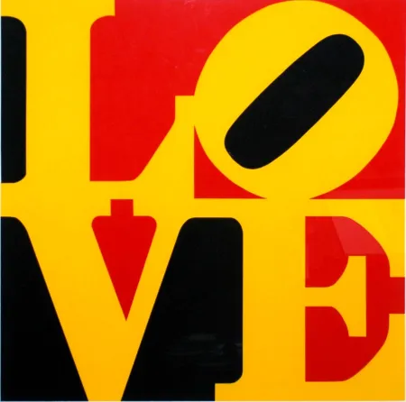 Zeefdruk Indiana - Book of Love #9 (Black, Yellow, and Red - German Love)