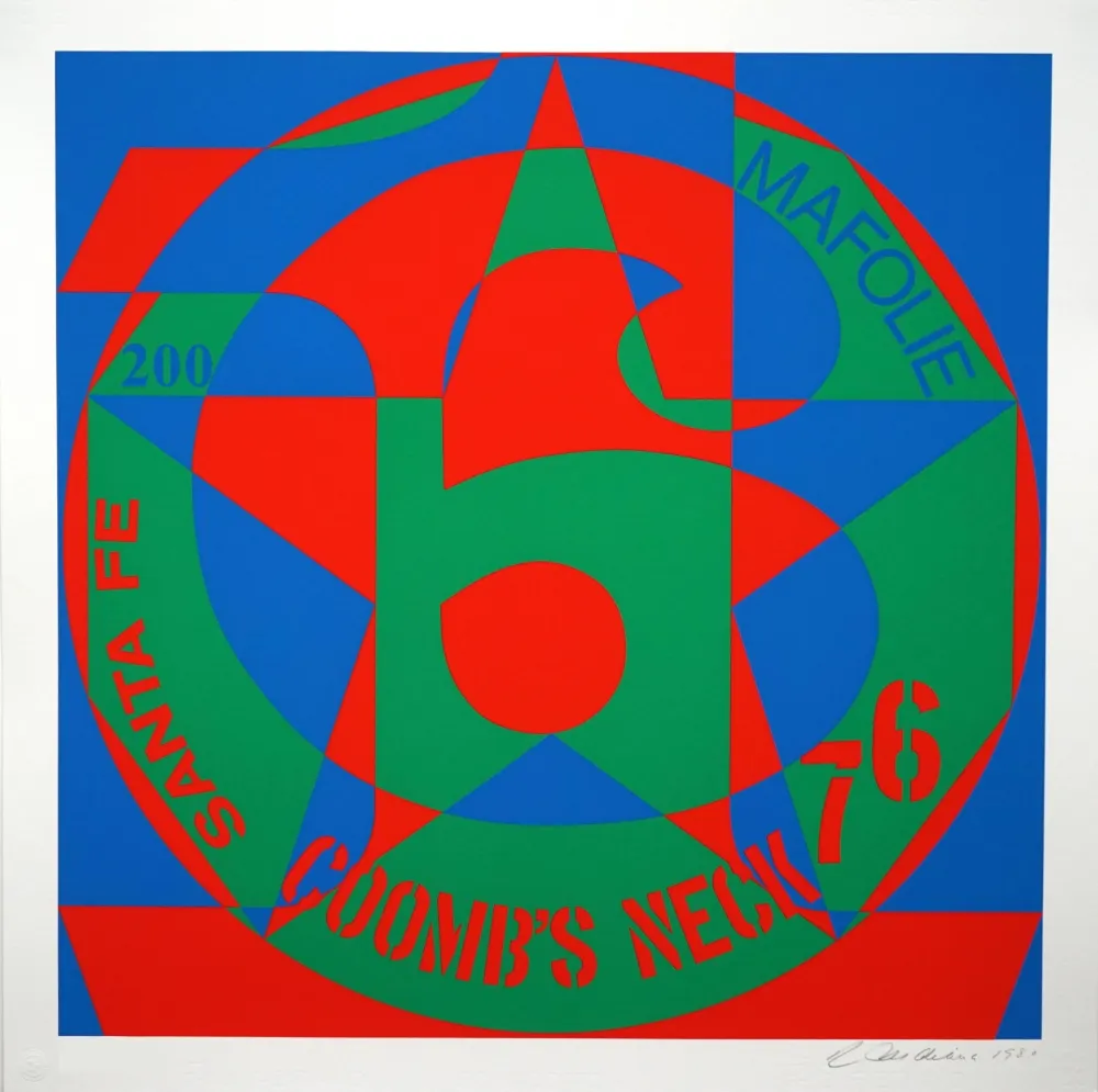 Zeefdruk Indiana - Decade: Autoportraits, Vinalhaven Suite. #6: Coomb's Neck