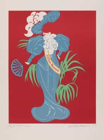 Zeefdruk Indiana - Lillian Russel, 1977 - Hand-signed