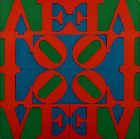 Zeefdruk Indiana - Love Wall, 1967 - Very scarce!