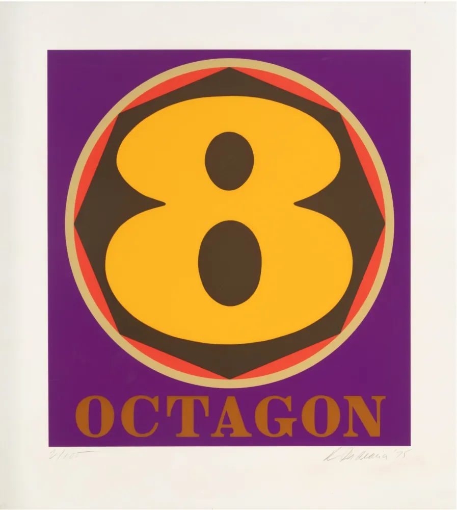 Zeefdruk Indiana - Octogon, 1975 - Hand-signed