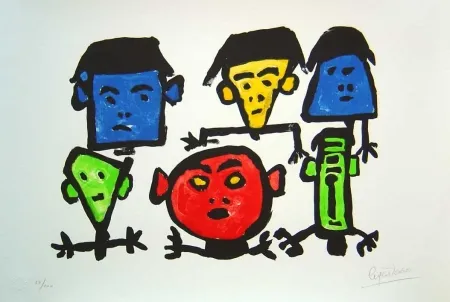 Lithografie Ionesco - Les spectateurs