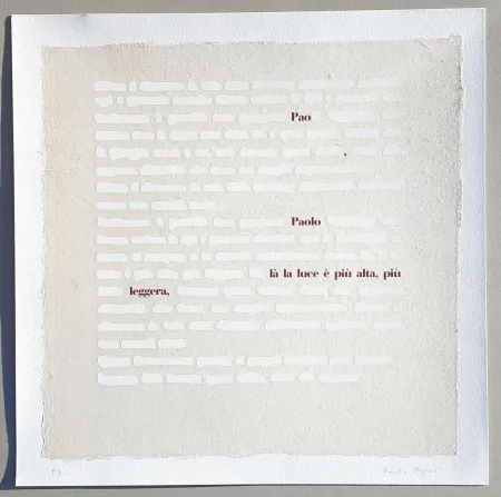 Zeefdruk Isgro - Cancellature (la luce è più alta)