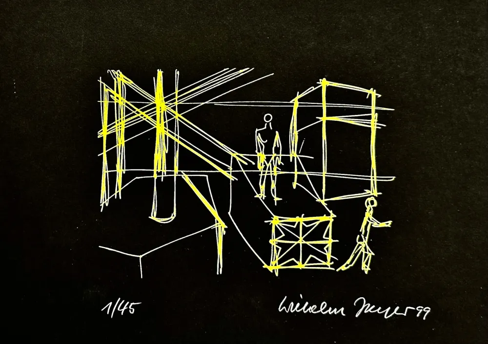 Zeefdruk Jaeger - Begegnungen Gelb