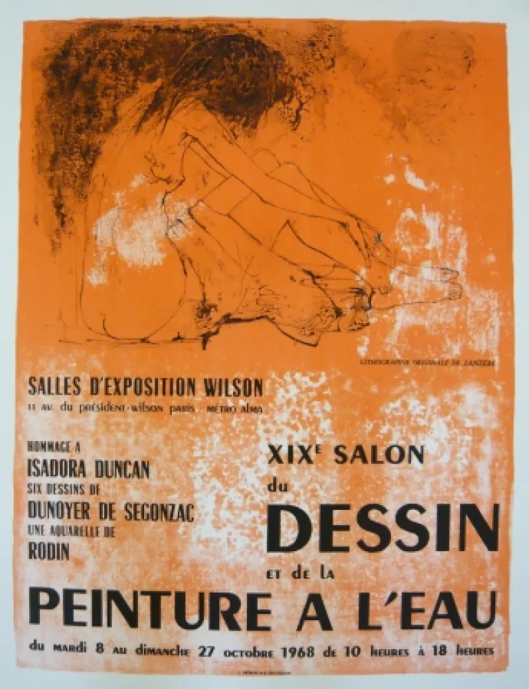 Poster Jansem - Affiche salon du dessin et de la peinture à l'eau