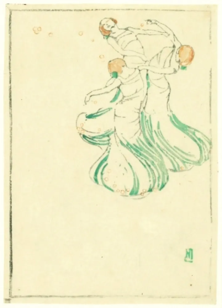 Houtsnede Jarke - Spring