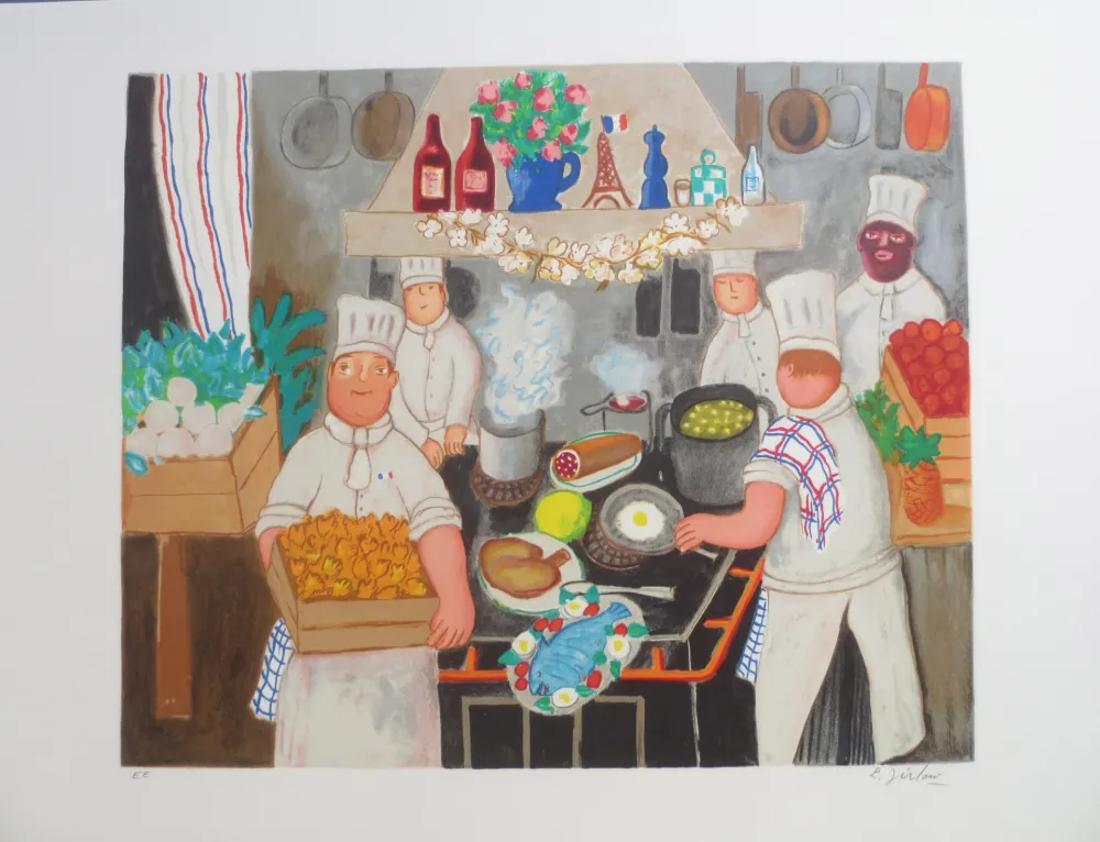 Lithografie Jirlow - Promenade culinaire a PARIS