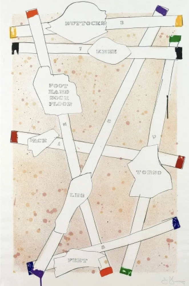 Lithografie Johns - Sketch from Untitled I