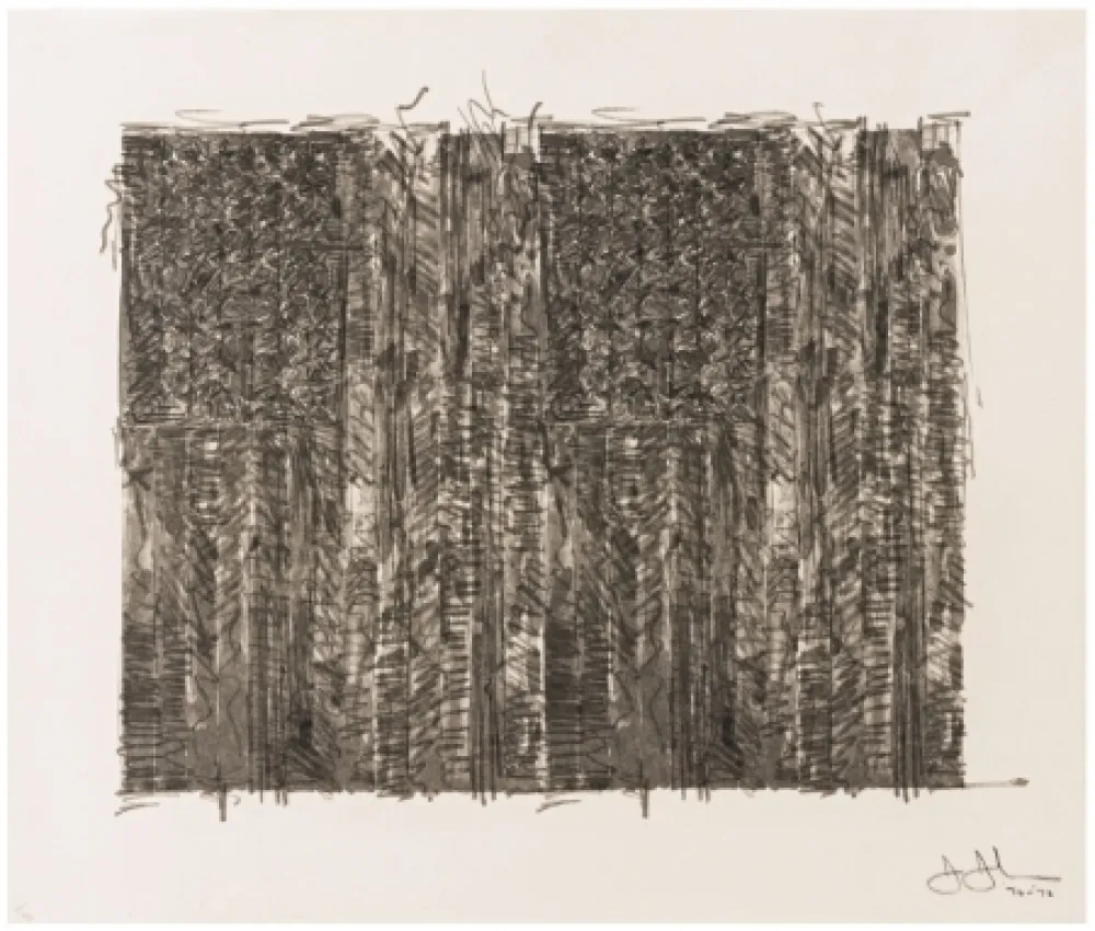 Zeefdruk Johns - Two Flags