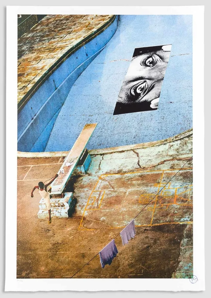 Lithografie Jr - Swimming Pool, Intercontinental Hotel, Verticale, Monrovia, Liberia, 2008