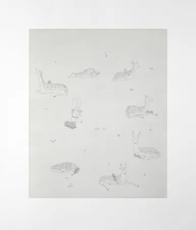 Gravure Kaga - Catching of the 7 wild black cats