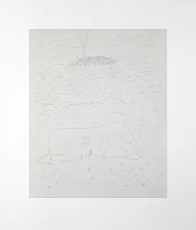 Gravure Kaga - Elephant and whale