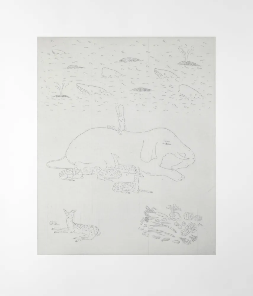 Gravure Kaga - Surrounded by animals